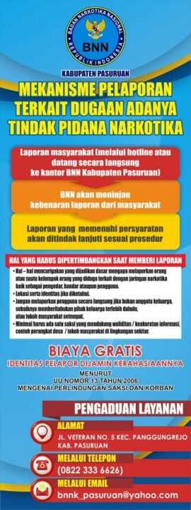Mekanisme Pelaporan Terkait Dugaan Adanya Tindak Pidana Narkotika