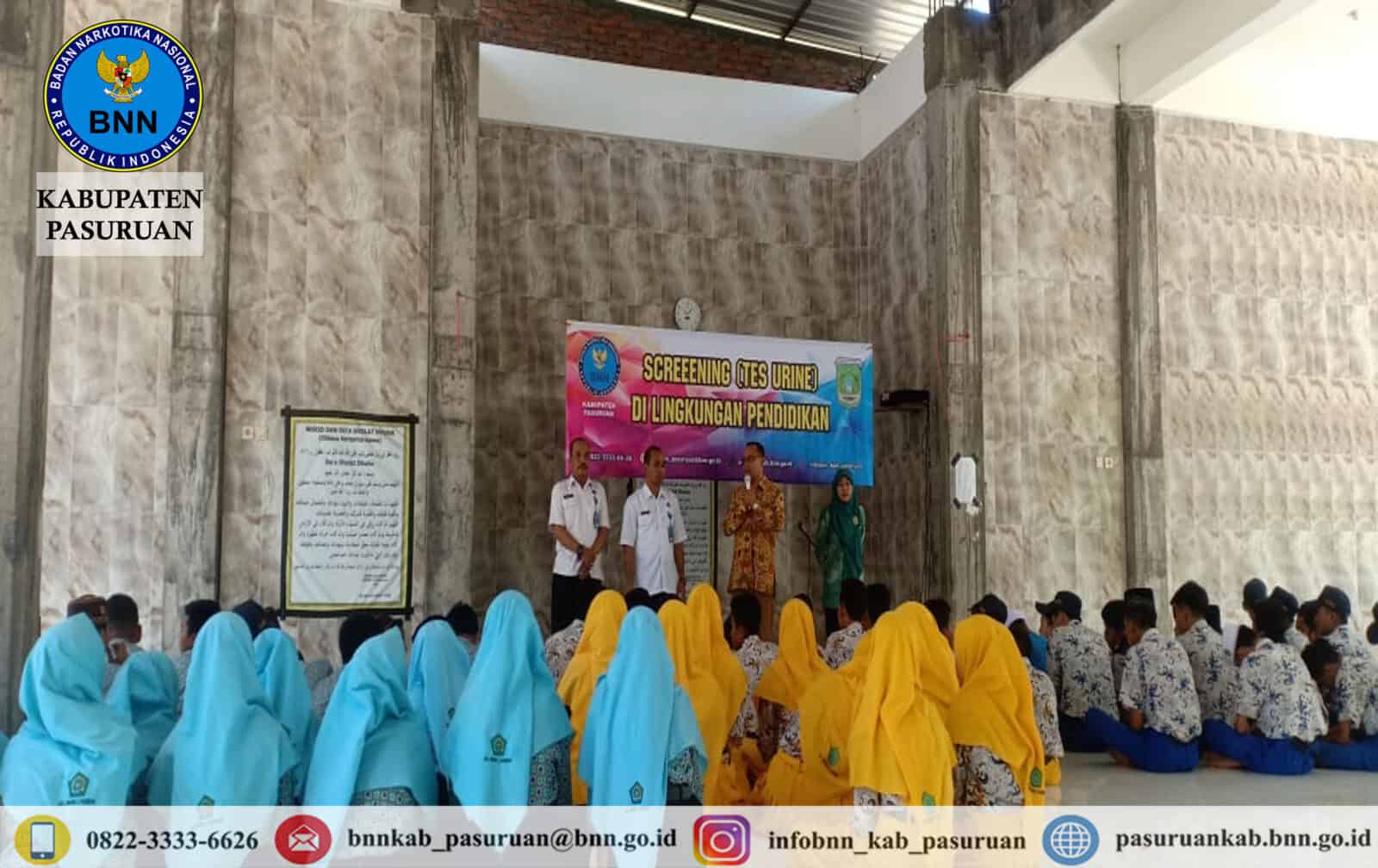 Screening (Tes Urine) di Lingkungan Pendidikan di MTsN 2 Pandaan Screening (Tes Urine) di Lingkungan Pendidikan di MTsN 2 Pandaan