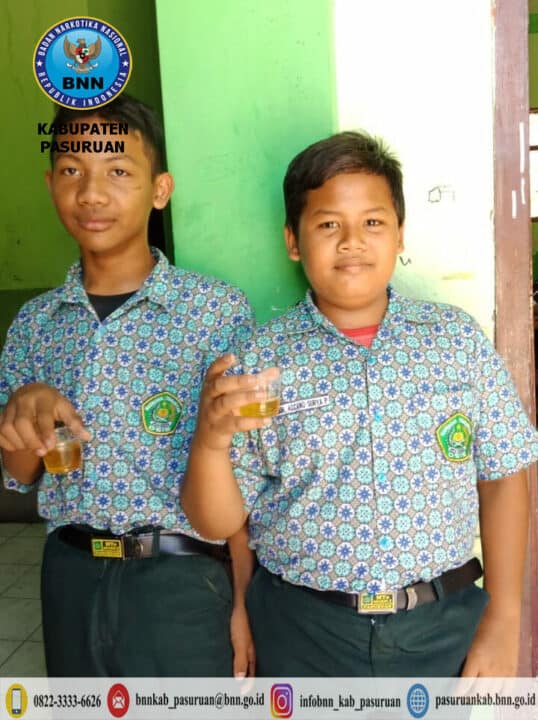 Screening (Tes Urine) di Lingkungan Pendidikan di MTsN 2 Pandaan