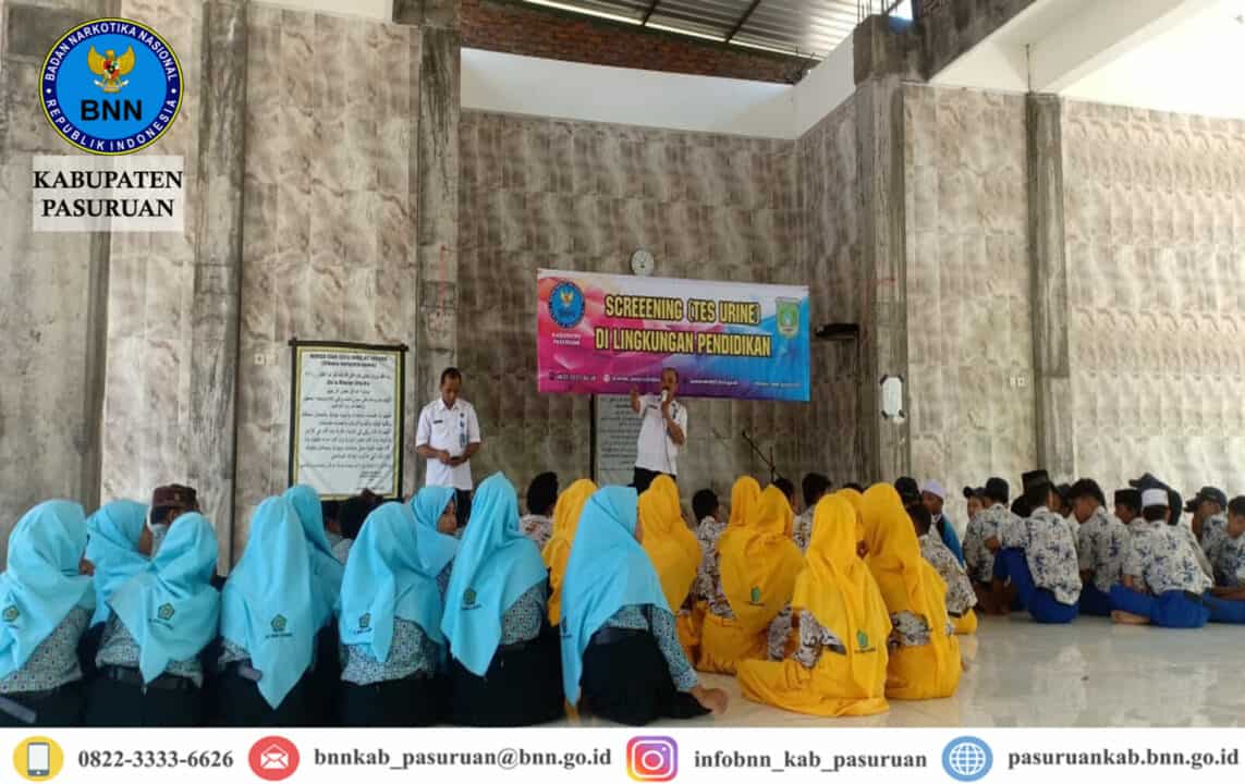 Screening (Tes Urine) di Lingkungan Pendidikan di MTsN 2 Pandaan