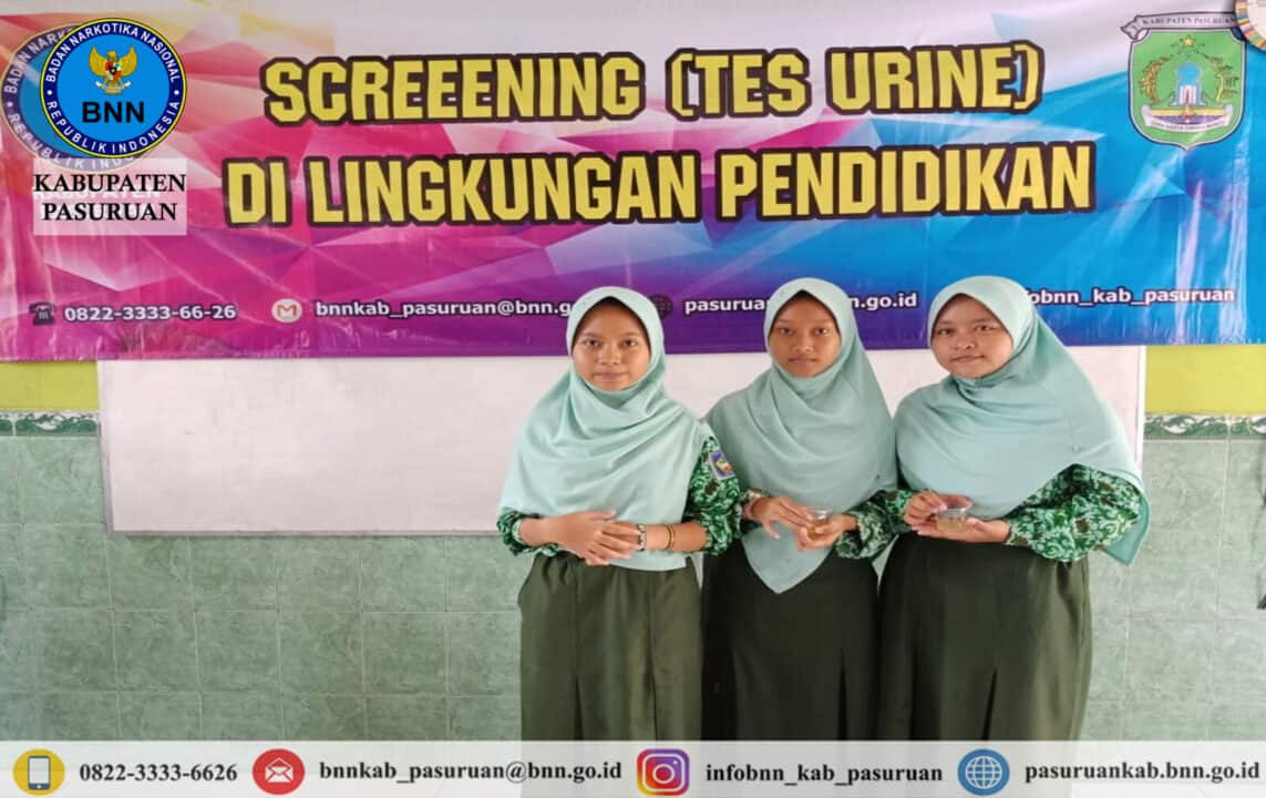 Screening (Tes Urine) di lingkungan Pendidikan SMPN 2 Gempol