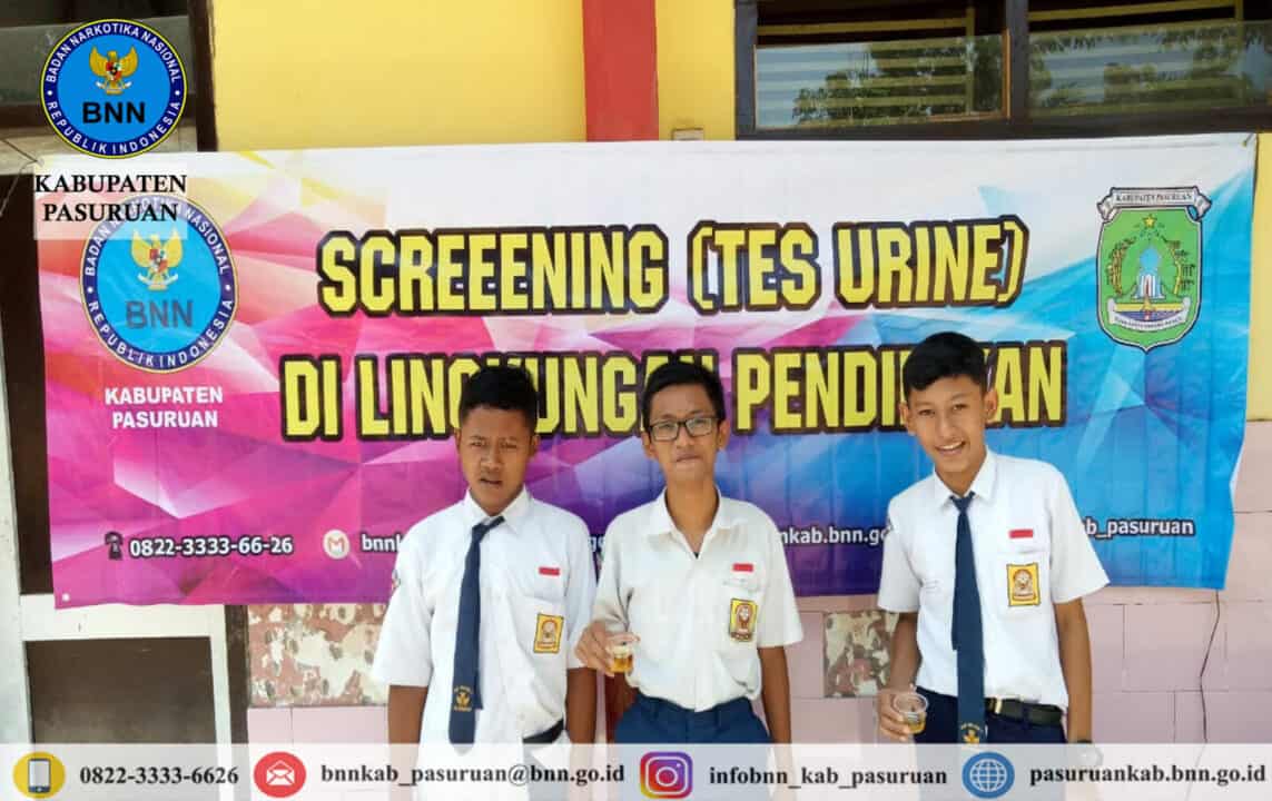 Screening (Tes Urine) di Lingkungan Pendidikan ( SMPN 1 Pasrepan )
