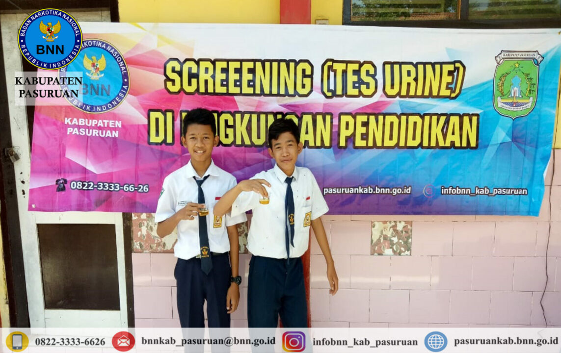 Screening (Tes Urine) di Lingkungan Pendidikan ( SMPN 1 Pasrepan )