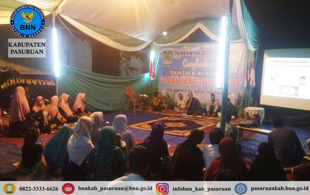 Diseminasi Informasi Melalui Sosialisasi / Penyuluhan Generasi Sehat Tanpa Narkoba di Desa Sambirejo Kecamatan Rejoso
