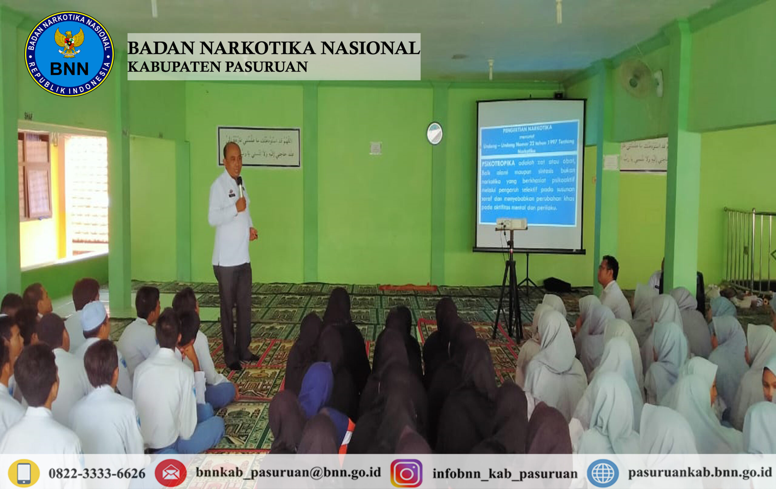 Sosialisasi Bahaya Penyalahgunaan Narkoba dan Screening (Tes Urine) Demi Terwujudnya Pelajar Sehat Tanpa Narkoba Sosialisasi Bahaya Penyalahgunaan Narkoba dan Screening (Tes Urine) Demi Terwujudnya Pelajar Sehat Tanpa Narkoba