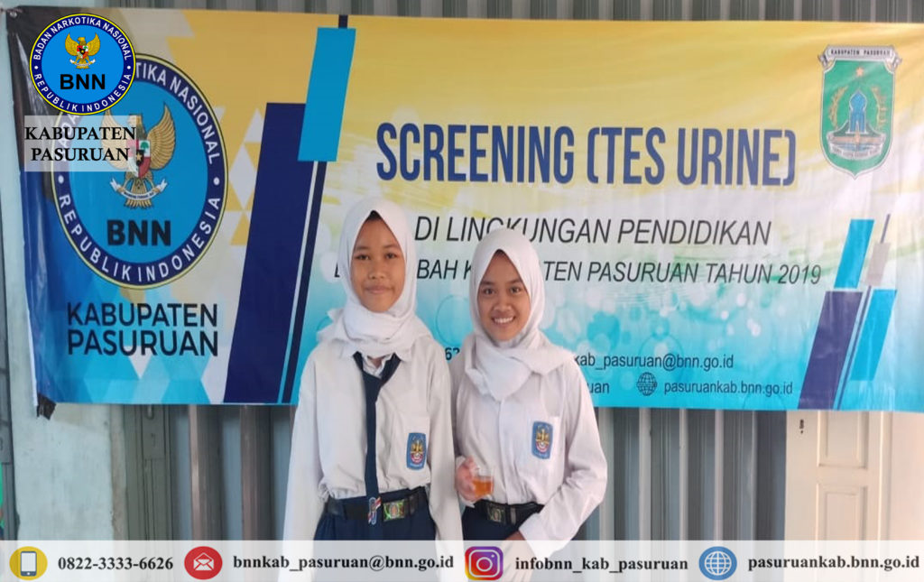 Screening ( Tes Urine ) di Lingkungan Pendidikan ( SMP Yayasan Pandaan )