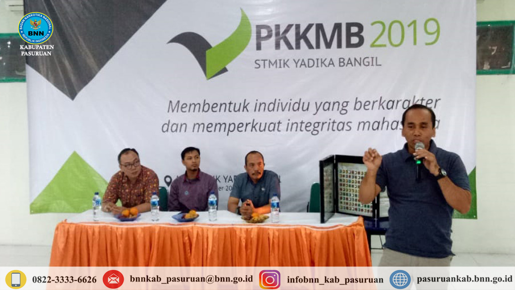 Sosialisasi Bahaya Narkoba Dalam Acara PKKMB di STIMIK YADIKA BANGIL Tahun 2019 Sosialisasi Bahaya Narkoba Dalam Acara PKKMB di STIMIK YADIKA BANGIL Tahun 2019