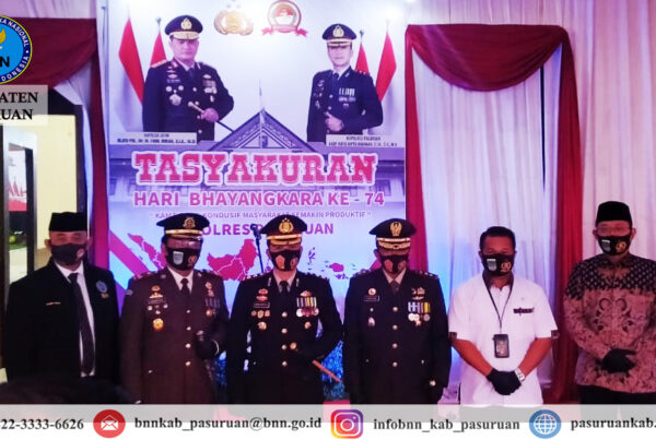 Peringatan Hari Bhayangkara ke - 74 Tahun 2020 melalui Video Converence