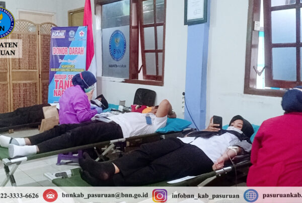 Sambut HANI 2020, BNNK Pasuruan Selenggarakan Kegiatan Donor Darah