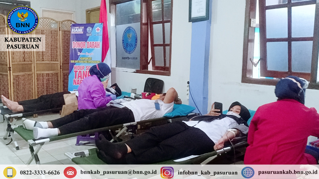 Sambut HANI 2020, BNNK Pasuruan Selenggarakan Kegiatan Donor Darah Sambut HANI 2020, BNNK Pasuruan Selenggarakan Kegiatan Donor Darah