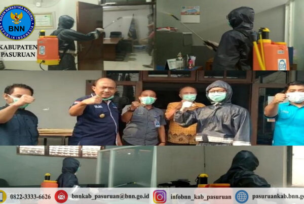 Cegah Covid - 19 BNN Kabupaten Pasuruan Semprot Area Kantor dan Rumah Anggota Menggunakan Desinfektan Cegah Covid - 19 BNN Kabupaten Pasuruan Semprot Area Kantor dan Rumah Anggota Menggunakan Desinfektan