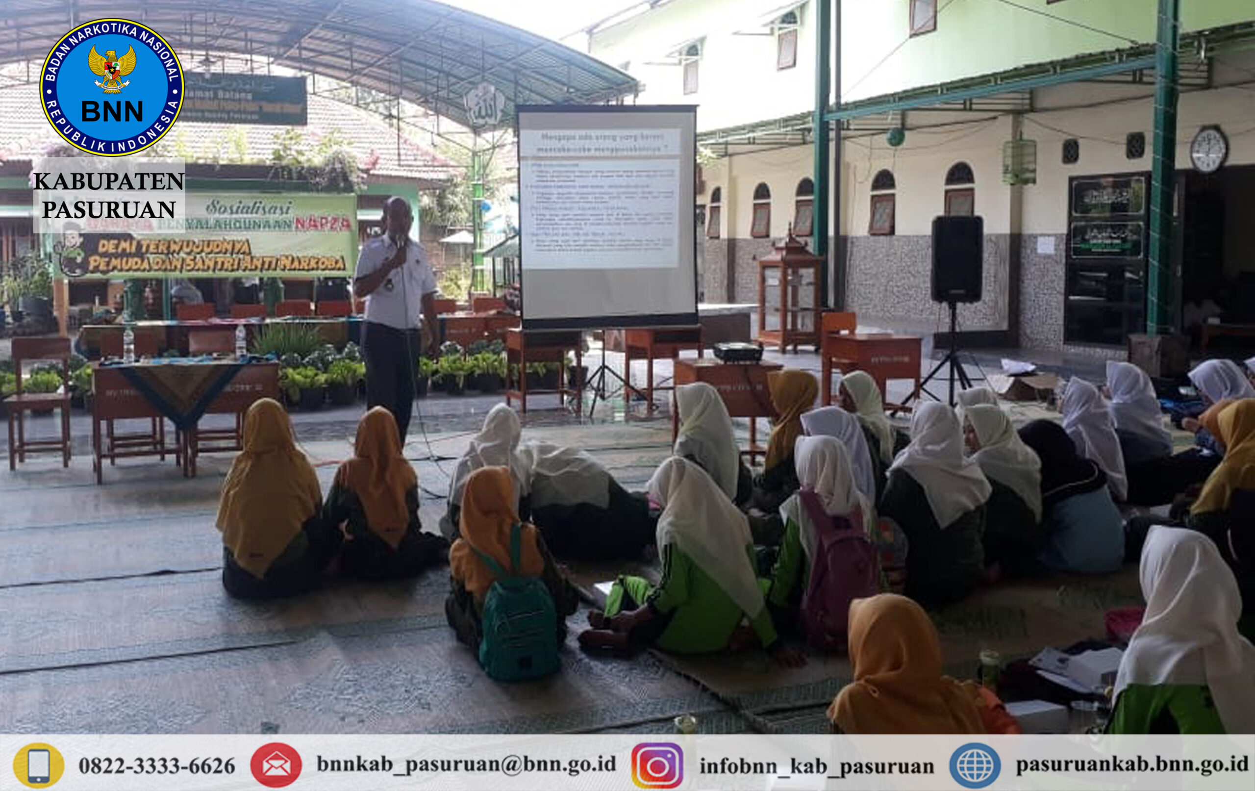 Sosialisasi Bahaya Penyalahgunaan Napza Demi Terwujudnya Pemuda dan Santri Anti Narkoba Sosialisasi Bahaya Penyalahgunaan Napza Demi Terwujudnya Pemuda dan Santri Anti Narkoba