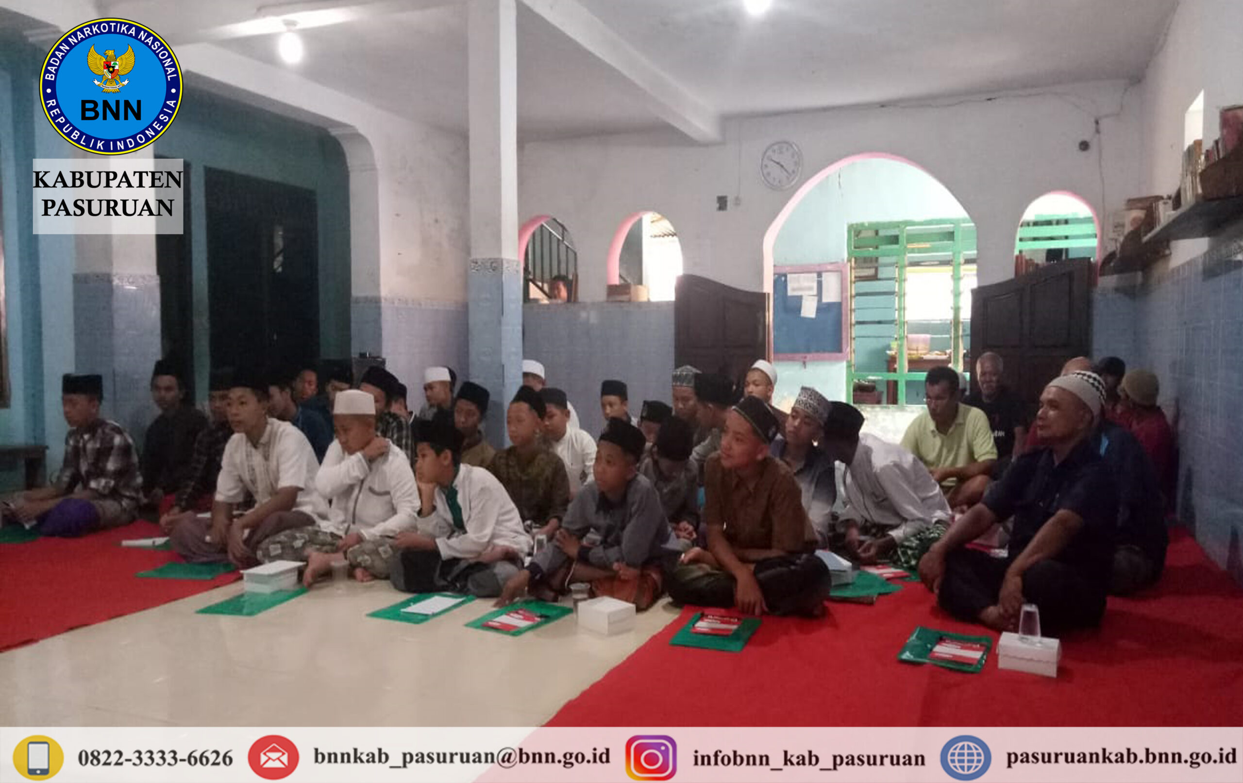 Sosialisasi Pencegahan Penyalahgunaan Narkoba di Pondok Pesantren Al- Hidayat Desa Sukorejo Kecamatan Sukorejo. Sosialisasi Pencegahan Penyalahgunaan Narkoba di Pondok Pesantren Al- Hidayat Desa Sukorejo Kecamatan Sukorejo.