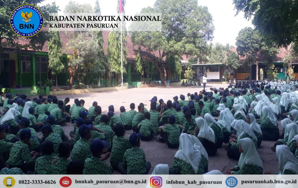 Sosialisasi Bahaya Penyalahgunaan Narkoba di SMP N 1 Wonorejo Kabupaten Pasuruan.