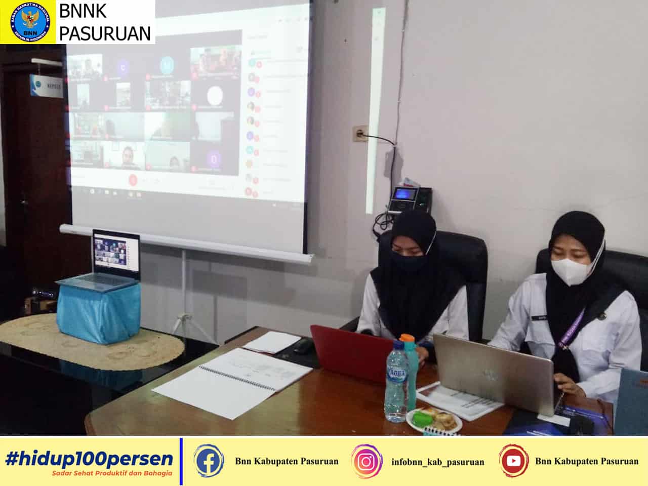 Video Converence Rapat Kerja Program Pemberdayaan Masyarakat Anti Narkoba