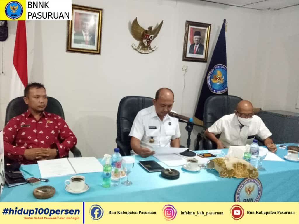 Video Converence Rapat Kerja Program Pemberdayaan Masyarakat Anti Narkoba
