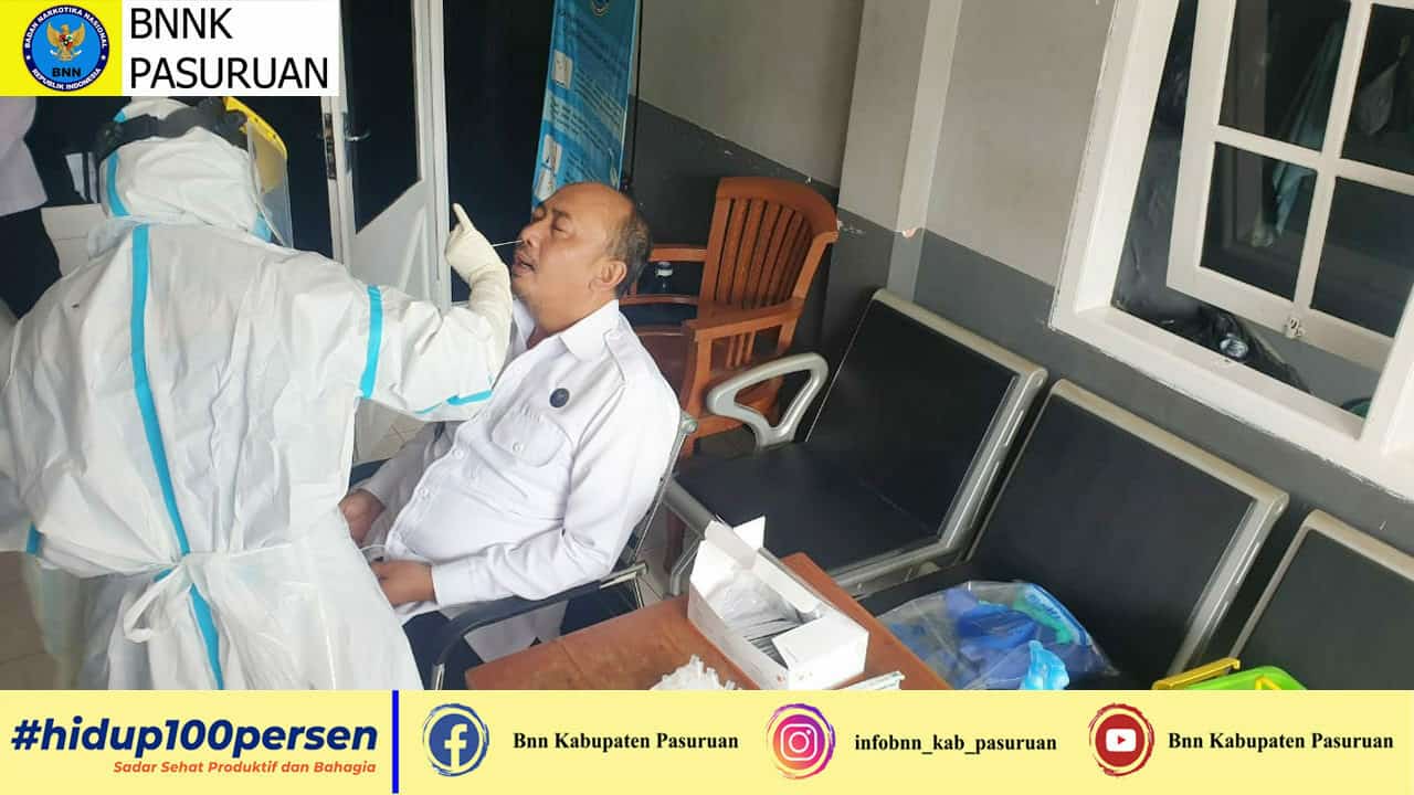 Antisipasi Covid-19 BNNK Pasuruan Lakukan Rapid Antigen