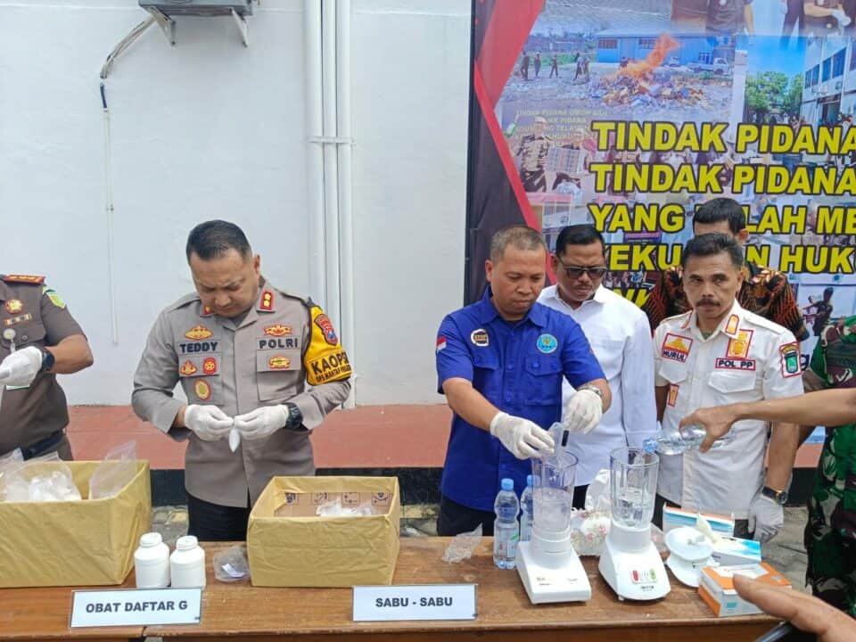 PEMUSNAHAN BARANG BUKTI (BB) NARKOTIKA BERSAMA BNN KABUPATEN PASURUAN
