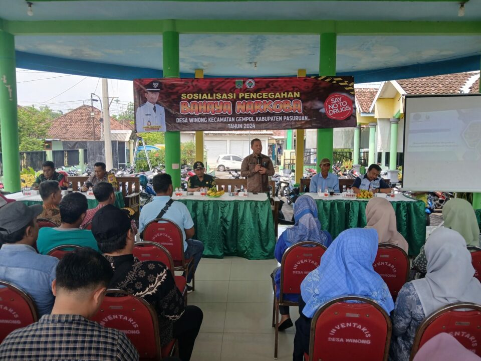 Sosialisasi Pencegahan Bahaya Narkoba di Desa Winong Kec. Gempol