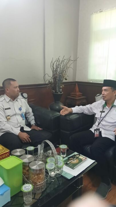 Kunjungan kepala BNNK Pasuruan ke Kemenag Kota Pasuruan Dalam Sinegritas P4GN