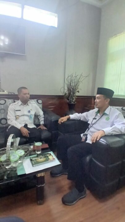 Kunjungan kepala BNNK Pasuruan ke Kemenag Kota Pasuruan Dalam Sinegritas P4GN